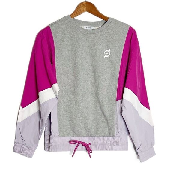 Peloton Pink Chic Fabric Mix Pullover Top - Picture 2 of 7